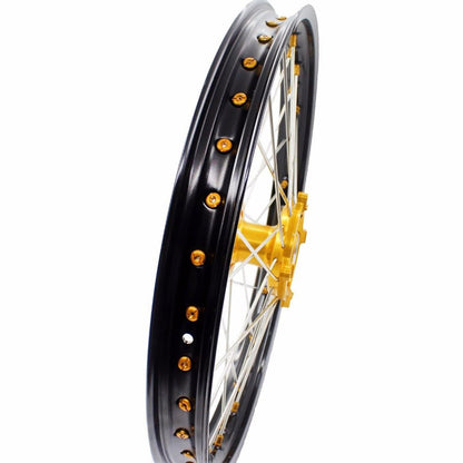 KKE 21 & 18 Enduro Rims for Suzuki RMZ250 2007-2018 RMZ450 2005-2017 Gold Nipple