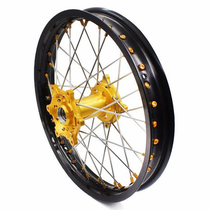 KKE 21 & 18 Enduro Rims for Suzuki RMZ250 2007-2018 RMZ450 2005-2017 Gold Nipple