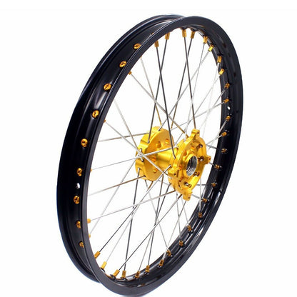 KKE 21 & 18 Enduro Rims for Suzuki RMZ250 2007-2018 RMZ450 2005-2017 Gold Nipple