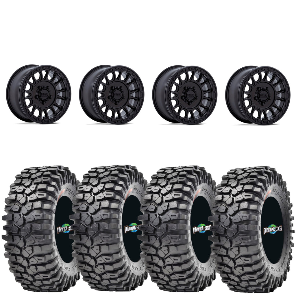 KMC Impact Satin Black beadlock on Maxxis Roxxzilla | 5/4.5