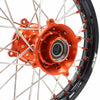 KKE 17"*1.4/14"*1.6 Small Kid's Wheels Rims Set For KTM SX 85 2021-2024 Orange Nipples