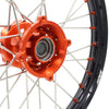 KKE 17"*1.4/14"*1.6 Small Kid's Wheels Rims Set For KTM SX 85 2021-2024 Orange Nipples