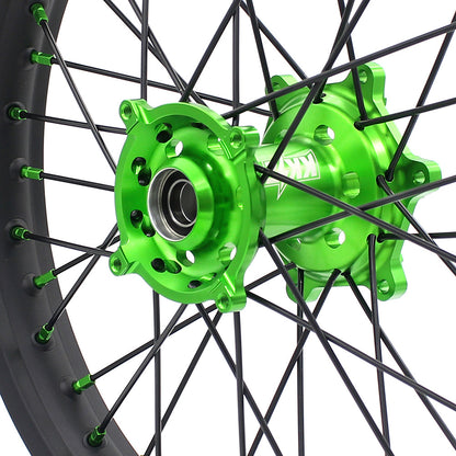 KKE 21/19 MX Dirtbike Spoked Wheels Rims For KAWASAKI KX250F KX450F 2006-2014 Disc