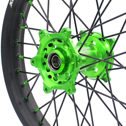 KKE 21/19 MX Dirtbike Spoked Wheels Rims For KAWASAKI KX250F KX450F 2006-2014 Disc