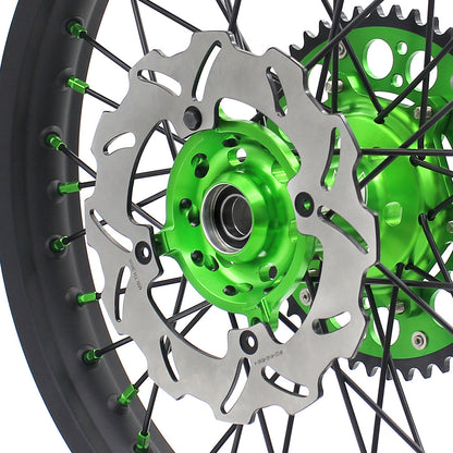 KKE 21/19 MX Dirtbike Spoked Wheels Rims For KAWASAKI KX250F KX450F 2006-2014 Disc