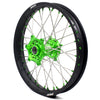 KKE 21 & 19 MX Wheels for Kawasaki KX250F 2019 and 2021 Green Nipple(2020 Excluded)