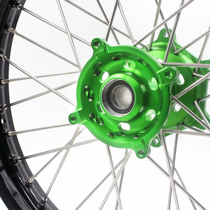 KKE 21" 18" Motorcycle Aluminum Spoke Wheels For KAWASAKI KX250F KX450F 2006-2014