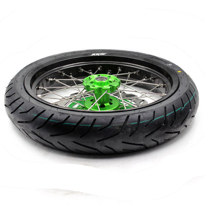 KKE 17inch KX250F 2006-2019 KX450F 2006-2018 For KAWASAKI Supermoto Rims CST Tires