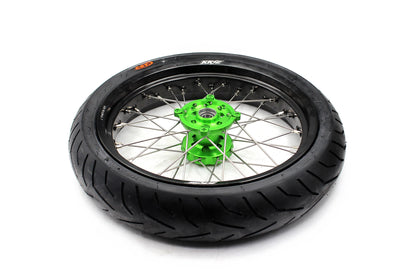 KKE 17inch KX450 KX450X KX250F 2020 KX450F 2019-2021 KX450 2019-2023 For KAWASAKI Supermoto Rims CST Tires Green