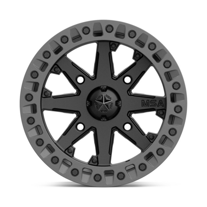 MA031 14X7 4X110 S-BLK M-GRY RING 00MM