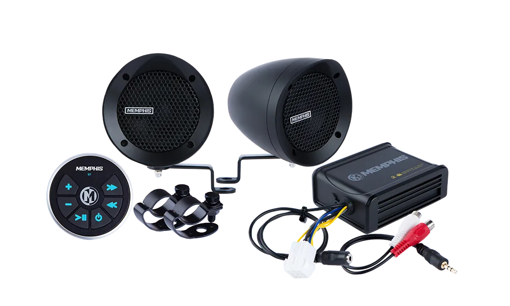 2 Bar Mount Speaker Kit w/ Bluetooth Black