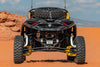 rear view of Can-Am Maverick R 2 Door showing Rear Volt Bumper full width fitment and symmetrical steel design