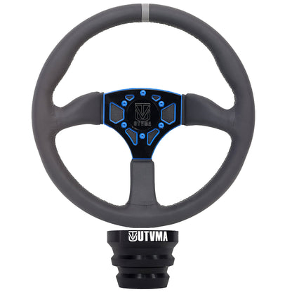 UTVMA Octane Leather Steering Wheel With Hub (Polaris, Can Am, Kawasaki, Honda Models