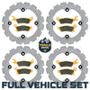 Can-Am Renegade 1000/850/800/570/500 2012-2019 Ridge Rider Rotor and Pad Kit