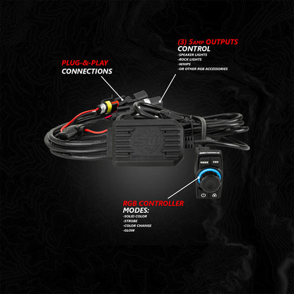 2024-2025 Can-Am® Maverick R, Phase-3 V-Spec 1650watt 3-Speaker System