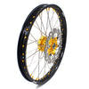 KKE 21 & 19 MX Dirt Bike Rims For SUZUKI RM125 2001-2007 RM250 2008 Gold Nipple