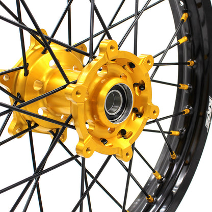 KKE 21 & 18 Enduro Wheels For SUZUKI RM125 RM250 1996-2000 Gold Black