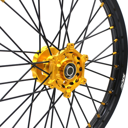 KKE 21 & 18 Enduro Wheels For SUZUKI RM125 RM250 1996-2000 Gold Black