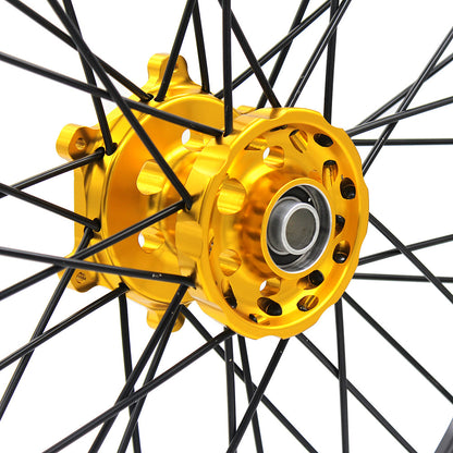 KKE 21 & 18 Enduro Wheels For SUZUKI RM125 RM250 1996-2000 Gold Black
