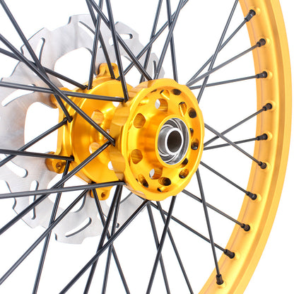 KKE 21 & 19 MX Gold Wheels for Suzuki RM125 RM250 1996-2000 Black Spoke