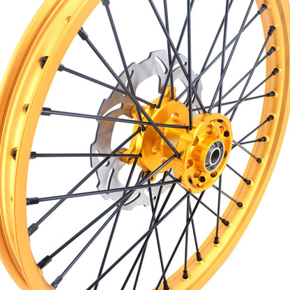 KKE 21 & 19 Gold Rims For Suzuki RM125 2001-2007 RM250 2001-2008 Off Road Wheels