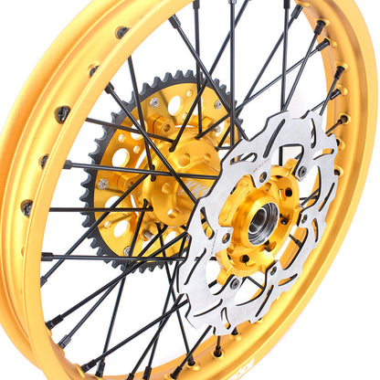 KKE 21 & 19 MX Gold Wheels for Suzuki RM125 RM250 1996-2000 Black Spoke