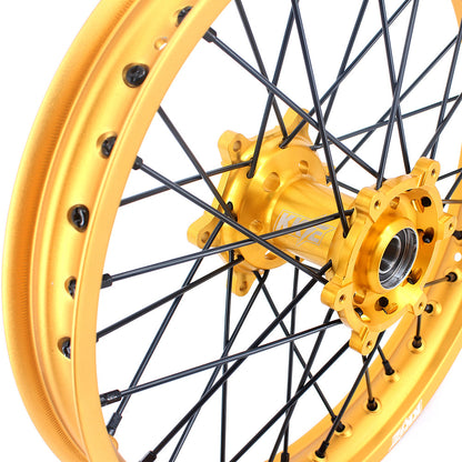 KKE 21 & 19 Gold Rims For Suzuki RM125 2001-2007 RM250 2001-2008 Off Road Wheels