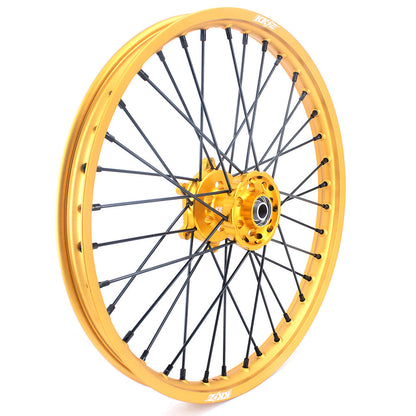 KKE 21 & 19 MX Gold Wheels for Suzuki RM125 RM250 1996-2000 Black Spoke