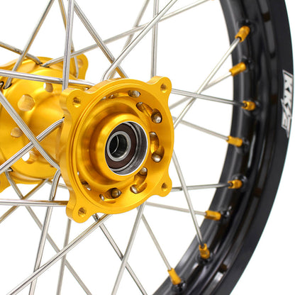 KKE 17/14 RM80 1993-2001 RM85 2002-2025 For SUZUKI Kid's Small Wheels Rims Gold Nipples