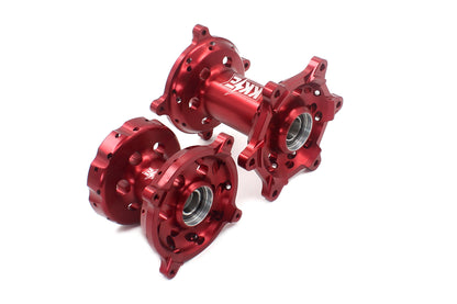 KKE CNC Red Front & Rear Hubs Set For SUZUKI RMZ250 2007-2025 RMZ450 2005-2025