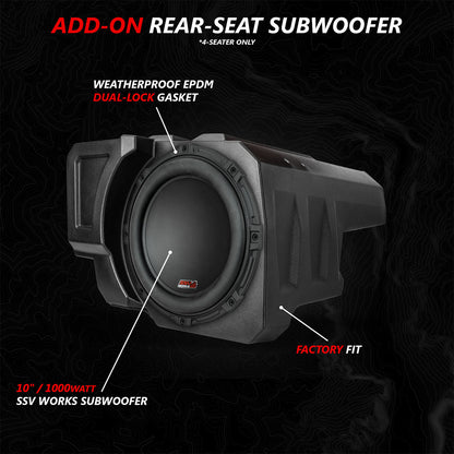 2020-2024 Polaris® RZR PRO Series Phase-5 V-Spec 6-Speaker 1400watt System for Ride Command