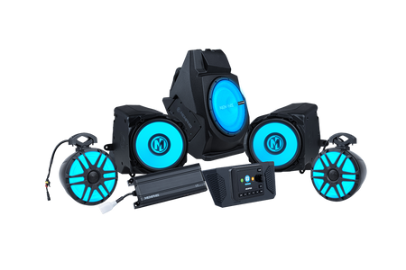 Polaris RZR PRO 2020 &amp; Newer PAK4P Amplified 4 Speaker W/ Subwoofer System