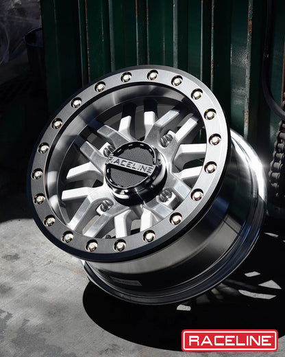 Raceline Ryno Beadlock Wheels + System 3 XTR370 Tires (Mounted Kit) – Machined | Fits UTVs with 4x137 Bolt Pattern