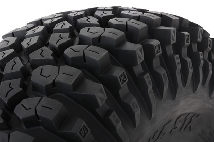 Valor Offroad V13 Beadlock Wheels Satin Black (4x137)| 4+3) on High Lifter Roctane ST – UTV Wheel & Tire Kit