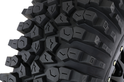 Valor Offroad V13 Beadlock Wheels Satin Black (4x137)| 4+3) on High Lifter Roctane ST – UTV Wheel & Tire Kit