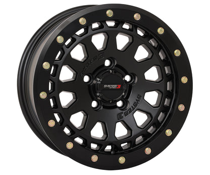 System 3 SB6 Beadlock Wheel – Matte Black  15x7 | Fits Polaris, Can-Am, Honda UTVs