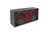 Dual 10" 2 Way Full Range Loaded Enclosure W/ Bedliner Exterior
