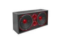 Dual 10" 2 Way Full Range Loaded Enclosure W/ Bedliner Exterior