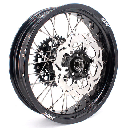 KKE 3.5 & 5.0 17 Inch Wheels for Yamaha WR250F 2001 WR450F 2003-2018 Black
