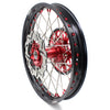 KKE 21 & 19 Wheels for Suzuki RMZ250 2007-2025 RMZ450 2005-2025 Red Nipples