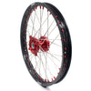 KKE 21 & 19 Wheels for Suzuki RMZ250 2007-2025 RMZ450 2005-2025 Red Nipples