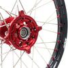 KKE 21 & 19 Wheels for Suzuki RMZ250 2007-2025 RMZ450 2005-2025 Red Nipples