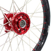 KKE 21 & 19 Wheels for Suzuki RMZ250 2007-2025 RMZ450 2005-2025 Red Nipples