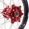 KKE 21 & 19 Wheels for Suzuki RMZ250 2007-2025 RMZ450 2005-2025 Red Nipples