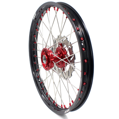 KKE 21 & 19 Wheels for Suzuki RMZ250 2007-2025 RMZ450 2005-2025 Red Nipples