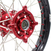 KKE 21 & 19 Wheels for Suzuki RMZ250 2007-2025 RMZ450 2005-2025 Red Nipples