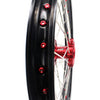 KKE 21 & 19 Wheels for Suzuki RMZ250 2007-2025 RMZ450 2005-2025 Red Nipples