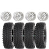 Valor V09 Raw Machined Beadlock 15x10 Mounted on Frontline BDC | 4/137 Bolt Pattern