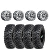 Metal FX Delta Beadlock Gunmetal/Contrast Cut on Itp Savages Set of 4