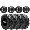 VALOR OFFROAD SATIN BLACK V08 BEADLOCKS ON QUADBOSS QBT808